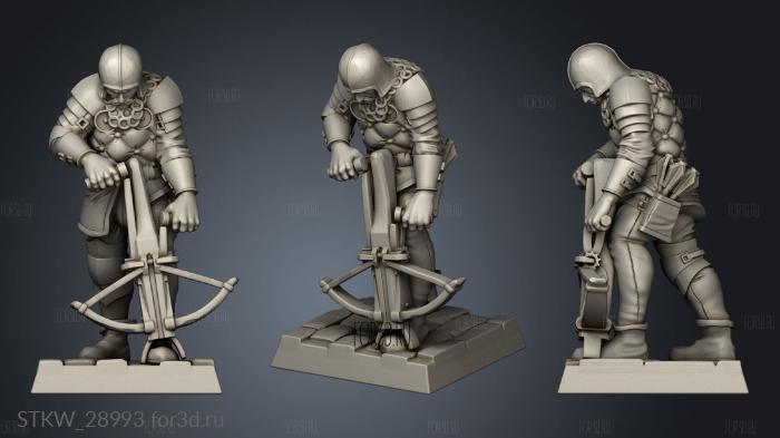CROSSBOWMEN UNIT BASE stl model for CNC