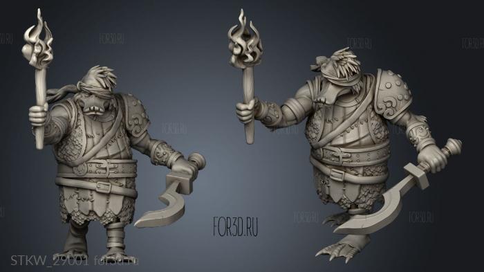 Duck Folk Mercenary Torch stl model for CNC