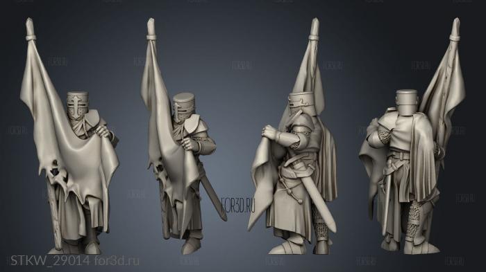 CRUSADER COMMAND BANNERMAN stl model for CNC