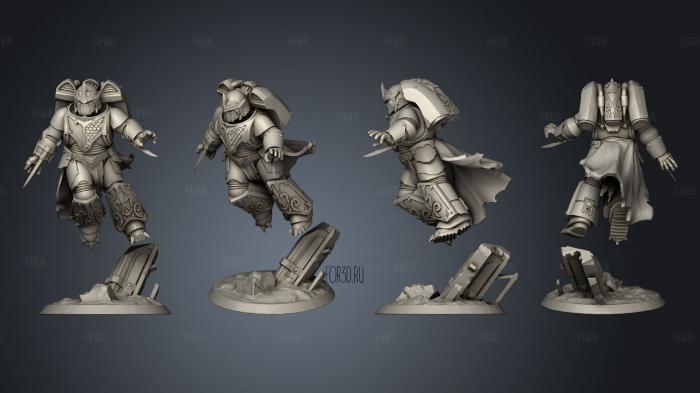 assault brothers squad 05 stl model for CNC