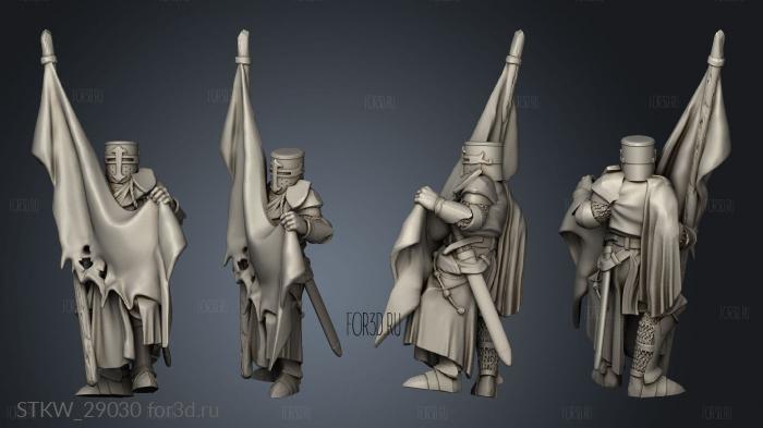 CRUSADER BANNERMAN stl model for CNC