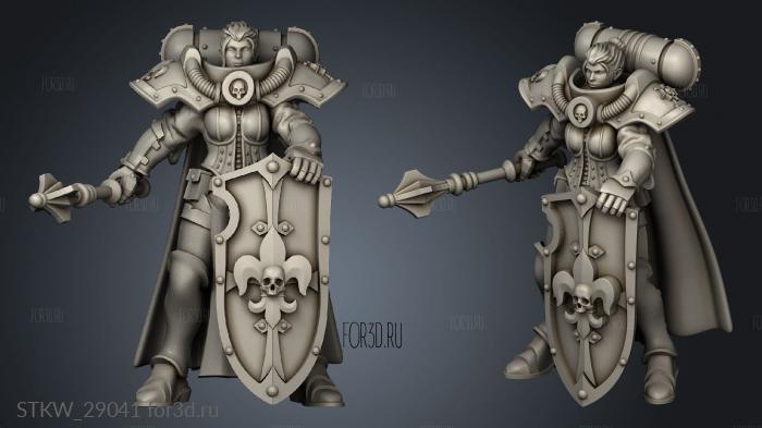 Crusader Coat Mace stl model for CNC