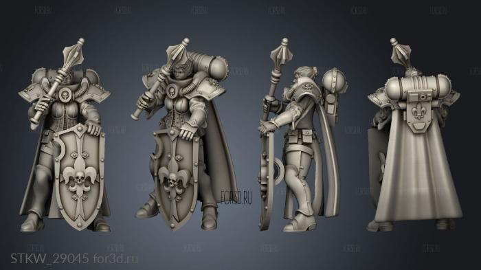 Crusader Coat Mace stl model for CNC