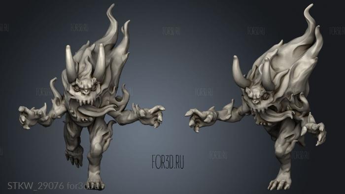 Cult Flame Devil stl model for CNC