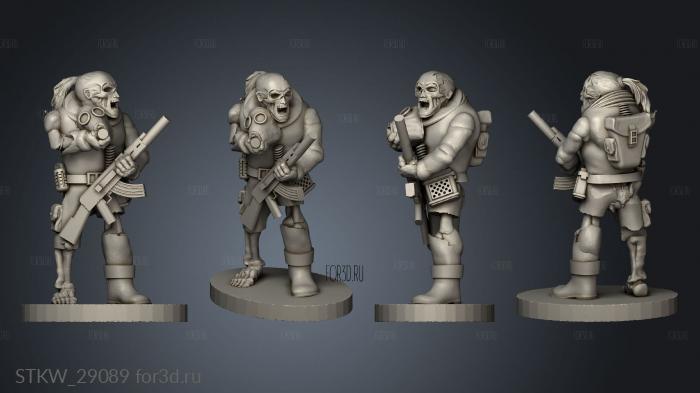 Cult Zombie stl model for CNC