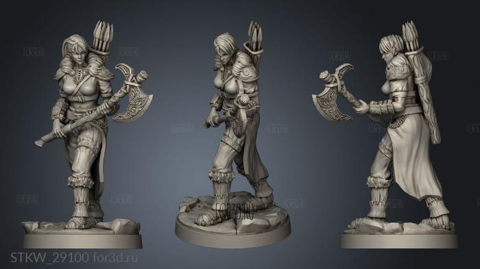 goliath warrior female stl model for CNC