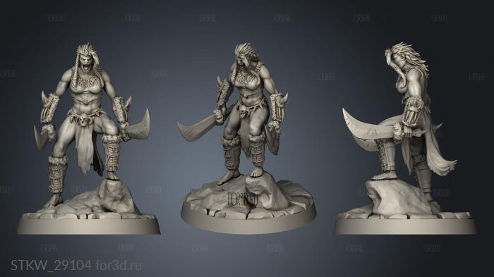 Rhileth the Half ogre half ogre stl model for CNC