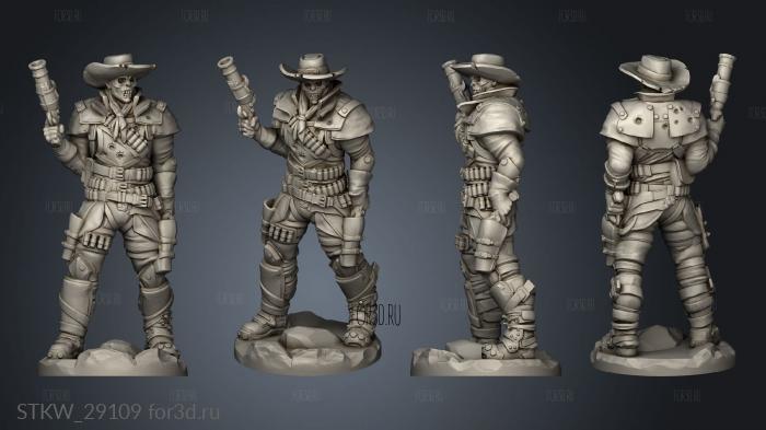 Cursed Gunslinger stl model for CNC