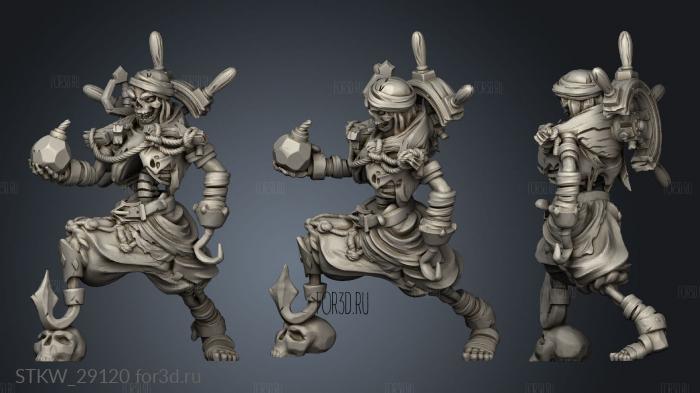 Cursed Skeleton stl model for CNC