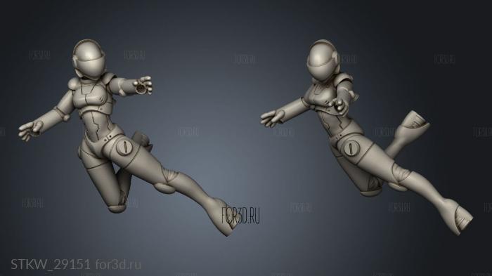 Cyber Knights Bombshell stl model for CNC