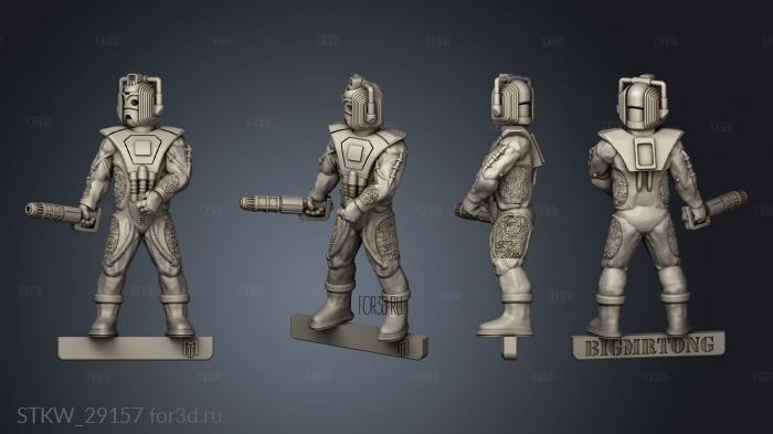 Cyber Men stl model for CNC