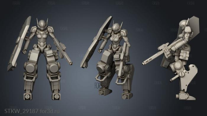 cyberbaby battle exosuit virgo stl model for CNC