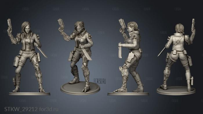 Cyberpunk Bounty Hunter One Platform stl model for CNC