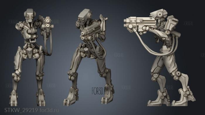 Cyberpunk Mech Squad Drone breacher bot stl model for CNC