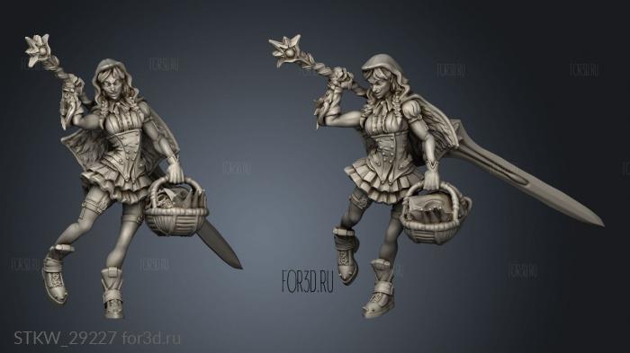 Cyberpunk Red Hood Inquisitor spear stl model for CNC