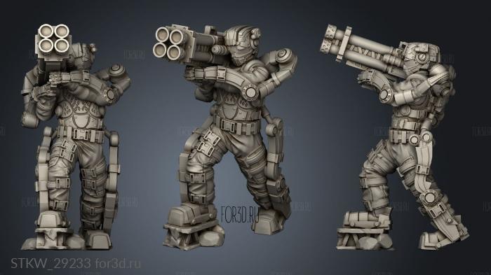 Cyberpunk Endoskeleton soldiers crusher stl model for CNC