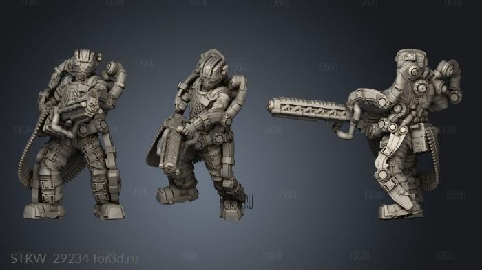 Cyberpunk Endoskeleton soldiers hitter stl model for CNC