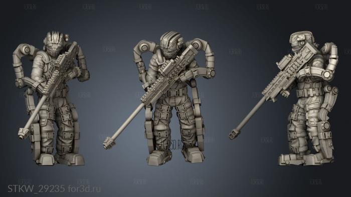 Cyberpunk Endoskeleton soldiers knocker stl model for CNC