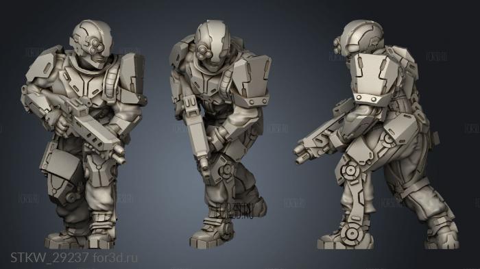 Cyberpunk Enforcer stl model for CNC