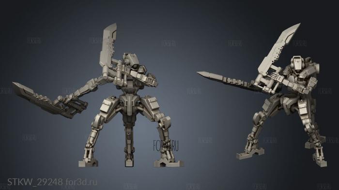 CYBERPUNK BATTLE DROID DESTROYER UNIT stl model for CNC