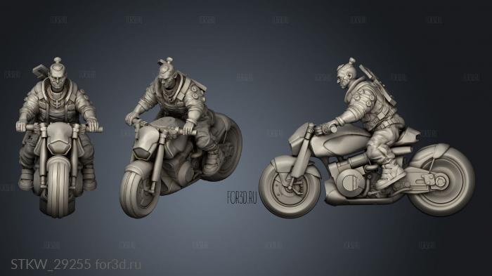 CYBERPUNK MALE SOLO Biker stl model for CNC