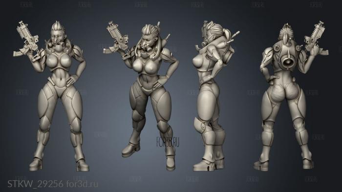Cyberpunk Mercenary stl model for CNC