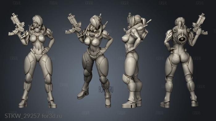 Cyberpunk Mercenary stl model for CNC