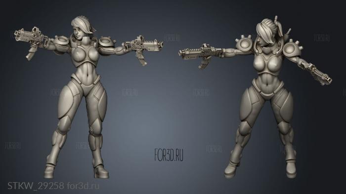 Cyberpunk Mercenary stl model for CNC