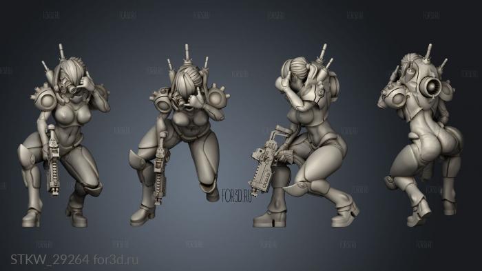 Cyberpunk Mercenary stl model for CNC