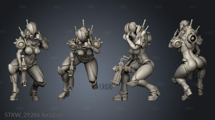 Cyberpunk Mercenary stl model for CNC