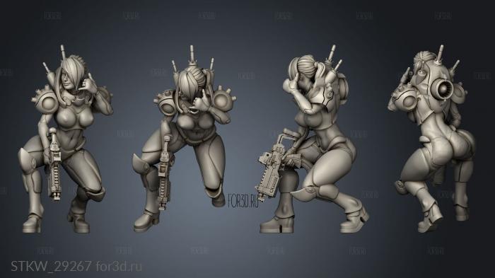 Cyberpunk Mercenary stl model for CNC