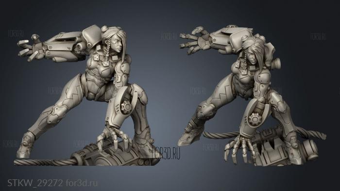 Cyberpunk Michaela Cyber Ravager stl model for CNC