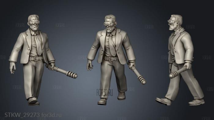 Cyberpunk Office guard weapon stl model for CNC