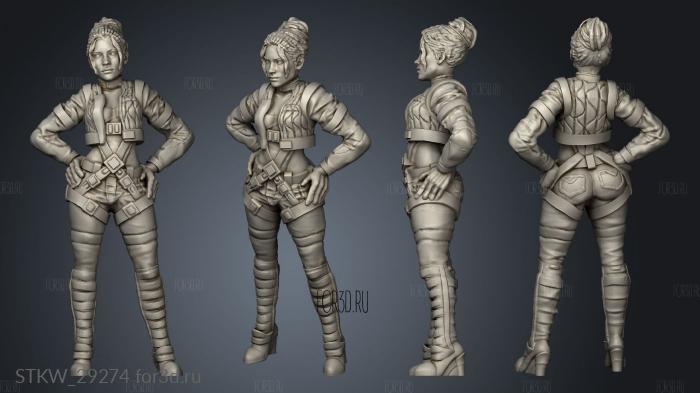 Cyberpunk OUTLAND MERCENARY PAMPAM stl model for CNC