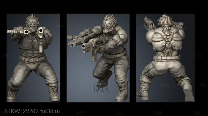 Cyberpunk SABERRINE NAGOL PSYCHO EX SOLDIER stl model for CNC