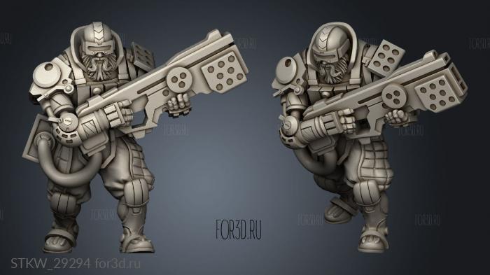 Cyberpunk Scum Gunner weapon stl model for CNC