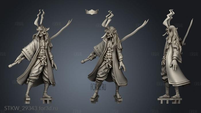 Day Tengu Swordsman Buzenbo stl model for CNC