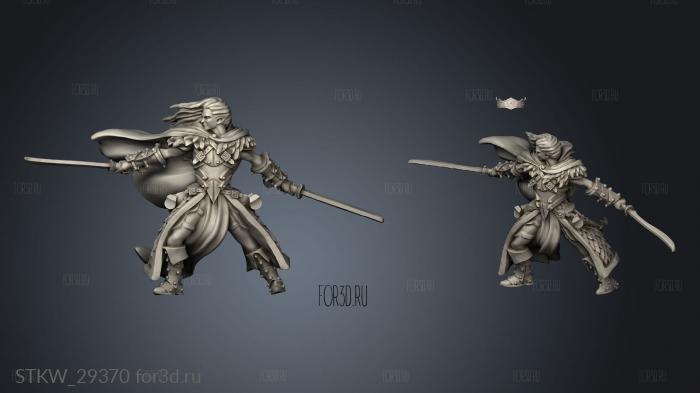 Drizzle Drow Elf Ranger stl model for CNC