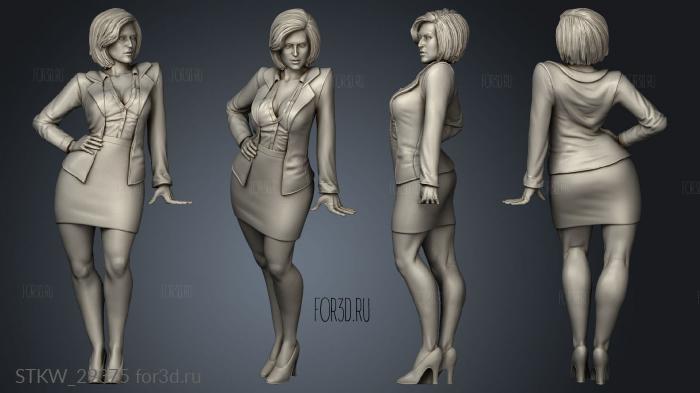 Dana Scully outfit stl model for CNC