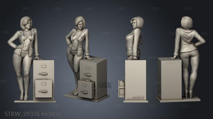 Dana Scully panties coat stl model for CNC