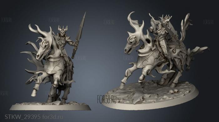 Cavalry Knight Mounted stl model for CNC