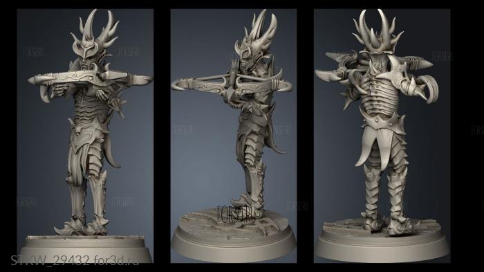 Dark Elves Crossbowman stl model for CNC