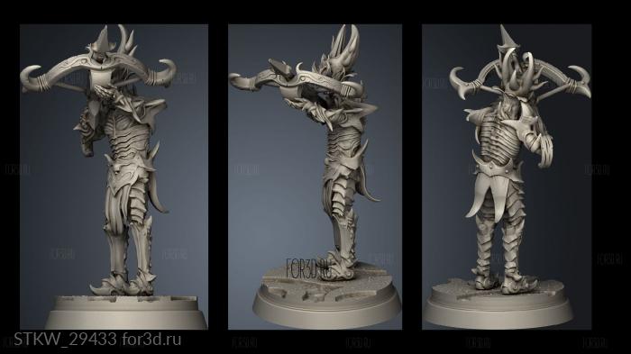 Dark Elves Crossbowman stl model for CNC