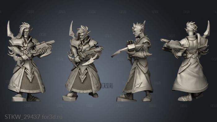 Dark Elves Elf Huntsman stl model for CNC