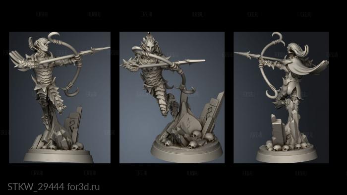 Dark Elves Hero stl model for CNC