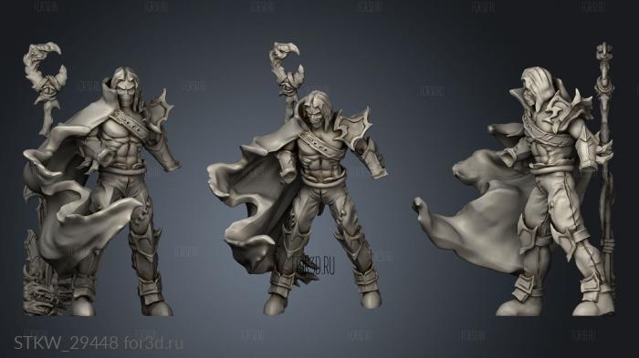 Dark Elves Modular Bodies Elf Fighting stl model for CNC