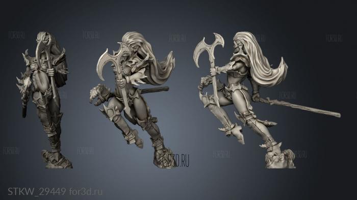 Dark Elves Modular Bodies Elf Jumping stl model for CNC