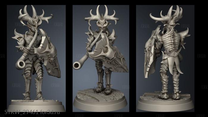 Dark Elves Soldier Musician stl model for CNC