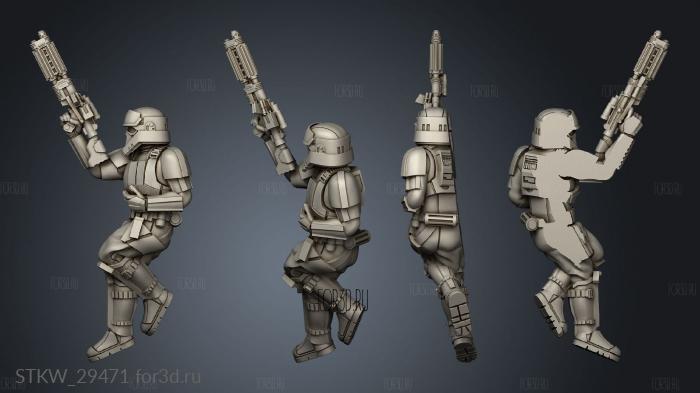 Dark Fire Master Fallen Tropical Troopers Shoretrooper stl model for CNC