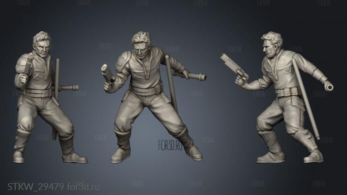 Dark Forces Hero Carl stl model for CNC